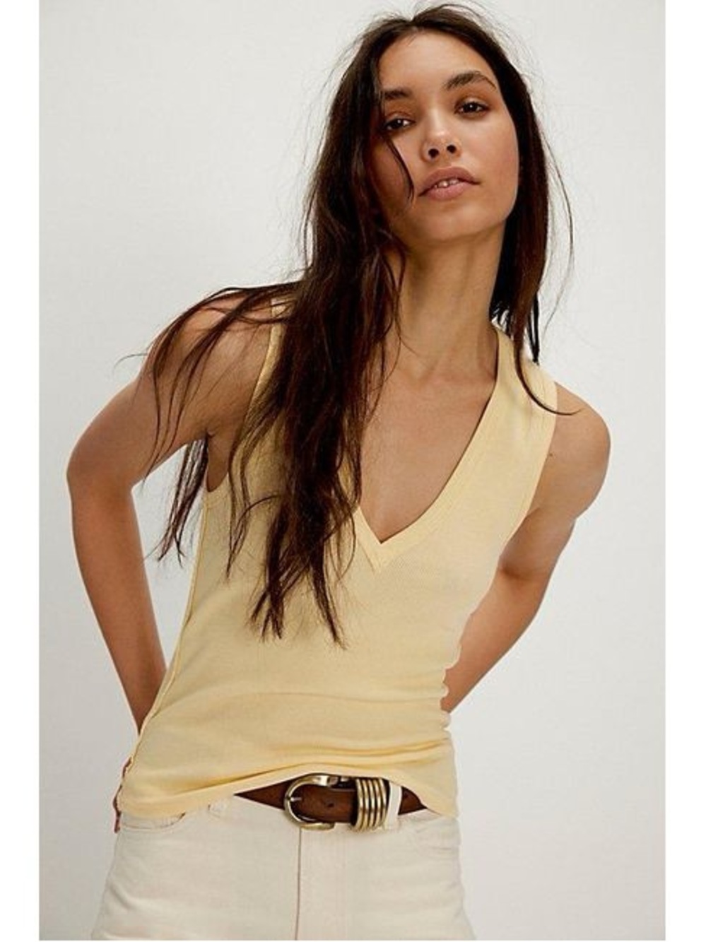 NWT! Free People We The Free Neria V Neck Tank Top Sz XL
